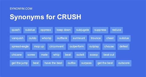 crush synonyme|synonyms for crushing on someone.